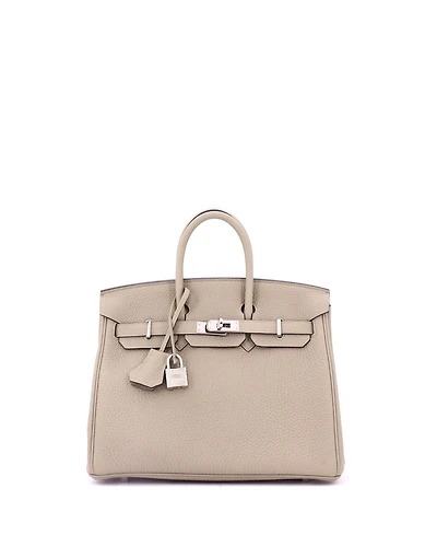 Pre-Owned Hermes Birkin Handbag Light Togo with Palladium Hardware