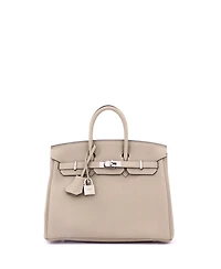 Pre-Owned Hermes Birkin Handbag Light Togo with Palladium Hardware