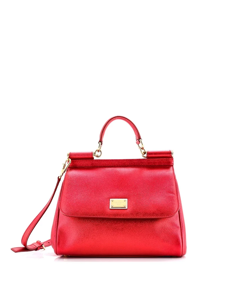 Pre-Owned Dolce & Gabbana Medium Miss Sicily Bag Leather
