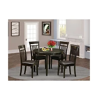 East West Furniture 5 Pc Kitchen nook Dining set-Kitchen Table and 4 Kitchen Chairs