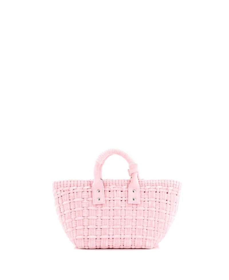 Pre-Owned Balenciaga Xs Bistro Panier Bag Woven Terry Cloth