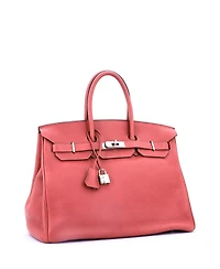 Pre-Owned Hermes Birkin 35 Handbag Pink Togo with Palladium Hardware