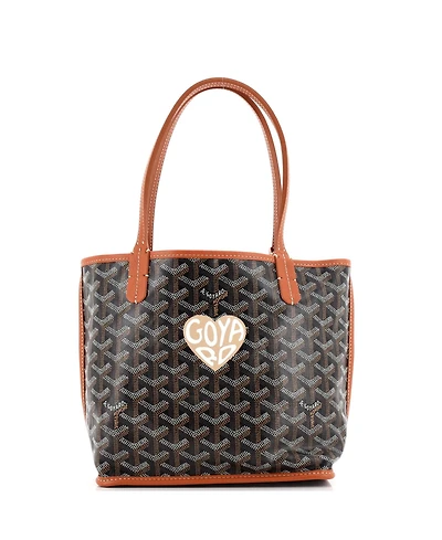 Pre-Owned Goyard Mini Anjou Reversible Tote Printed Coated Canvas