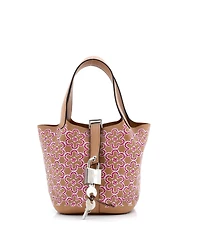 Pre-Owned Hermes Micro Picotin Lock Bag Lucky Daisy Printed Swift