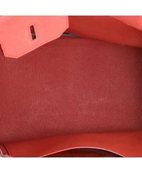 Pre-Owned Hermes Birkin 35 Handbag Pink Clemence with Gold Hardware