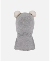 Deux par Kids Unisex Knit Balaclava Heather Gray - Toddler|Child