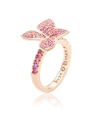 Suzy Levian New York Sterling Silver Sapphire Flower Ring