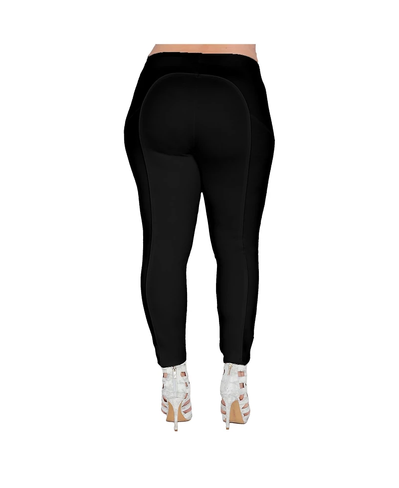 Standards & Practices Plus Ivory Stretch Ponte Skinny Legging Pants