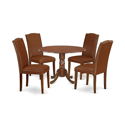 East West Furniture Dining Room Set Mahogany
