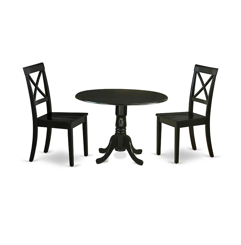 East West Furniture Dining Room Set Black