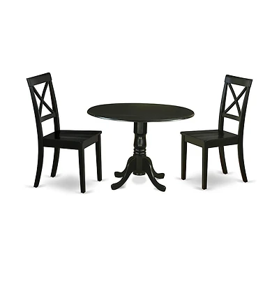 East West Furniture Dining Room Set Black