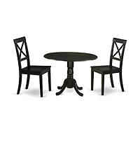 East West Furniture Dining Room Set Black