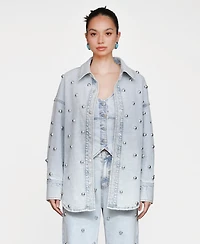 Avec Les Filles Women's All Over Stud Shacket
