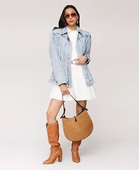 Avec Les Filles Women's Corset Seamed Long Sleeve Jacket