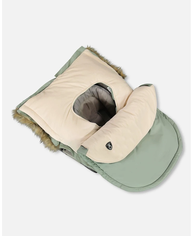 Deux par Deux Baby Boy Bunting Bag Designed for Car Seat and Stroller Sage Green - Baby