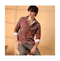 Campus Sutra Sunflower-Waffle Shirt