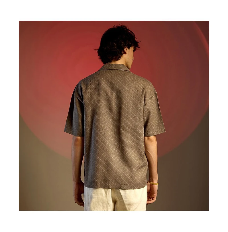 Campus Sutra Quad-Lined Oversized Shirt