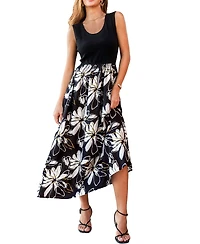 Cupshe Women's Lily Petals Floral Midi Beach Dress