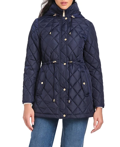 kate spade new york Women's Diamond Quilted Anorak Jacket With Hood