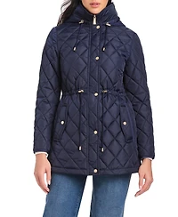 kate spade new york Women's Diamond Quilted Anorak Jacket With Hood