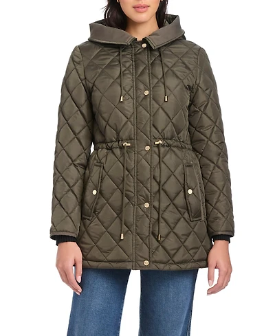 kate spade new york Women's Diamond Quilted Anorak Jacket With Hood
