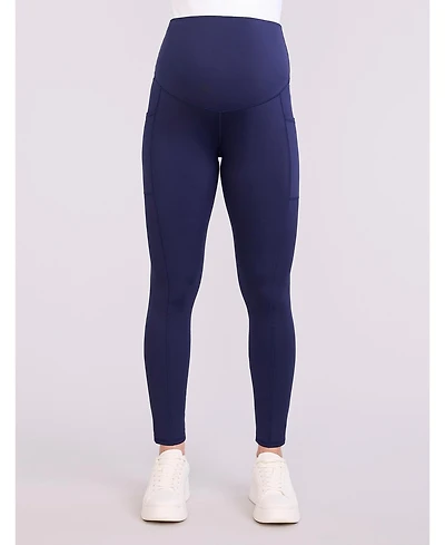 Women's Over the Belly Side Pocket Active Maternity Leggings