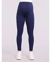 Women's Over the Belly Side Pocket Active Maternity Leggings