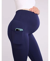 Women's Over the Belly Side Pocket Active Maternity Leggings
