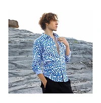 Campus Sutra Men's Contrast Graffiti Shirt