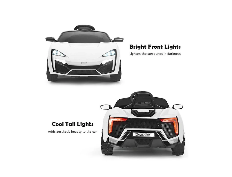 12V 2.4G Rc Electric Vehicle with Lights - White