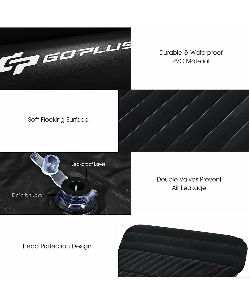 Inflatable Suv Air Backseat Mattress Travel Pad with Pump for Outdoor Comfort