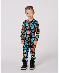 Deux par Deux Baby Boys One-Piece Thermal Underwear Smiley Face