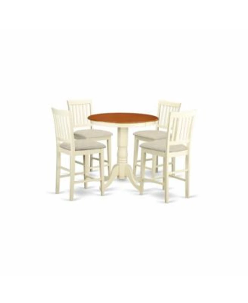 East West Furniture 5 Pc pub Table set