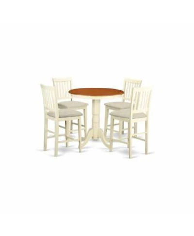 East West Furniture 5 Pc pub Table set