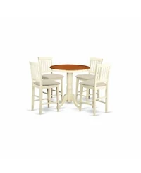 East West Furniture 5 Pc pub Table set