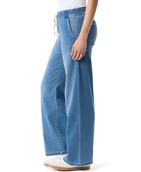 Gloria Vanderbilt Women's Knit Drawstring Straight Denim Jeans