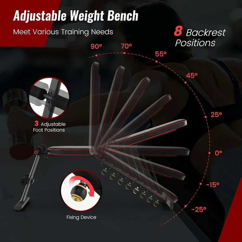 Adjustable Weight Bench for Full Body Strength Training