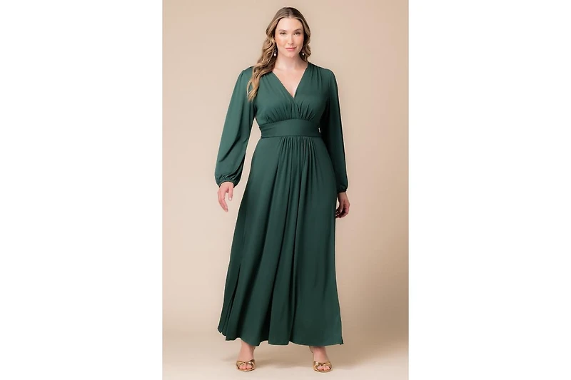 Kiyonna Plus Kelsey Long Sleeve Maxi Dress