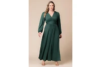 Kiyonna Plus Kelsey Long Sleeve Maxi Dress