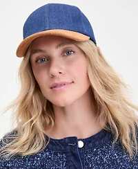 On 34th Denim & Corduroy Baseball Cap, Macy's Exclusive