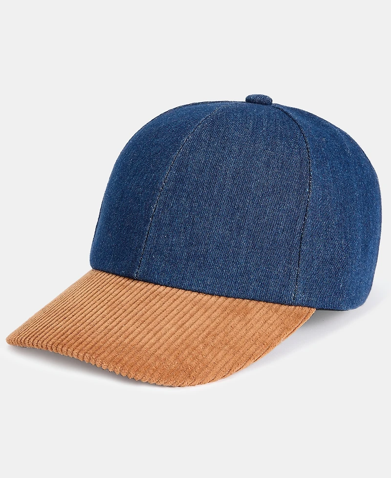 On 34th Denim & Corduroy Baseball Cap, Macy's Exclusive