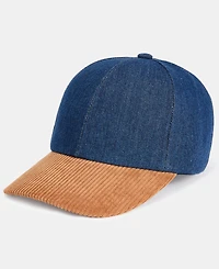 On 34th Denim & Corduroy Baseball Cap, Macy's Exclusive
