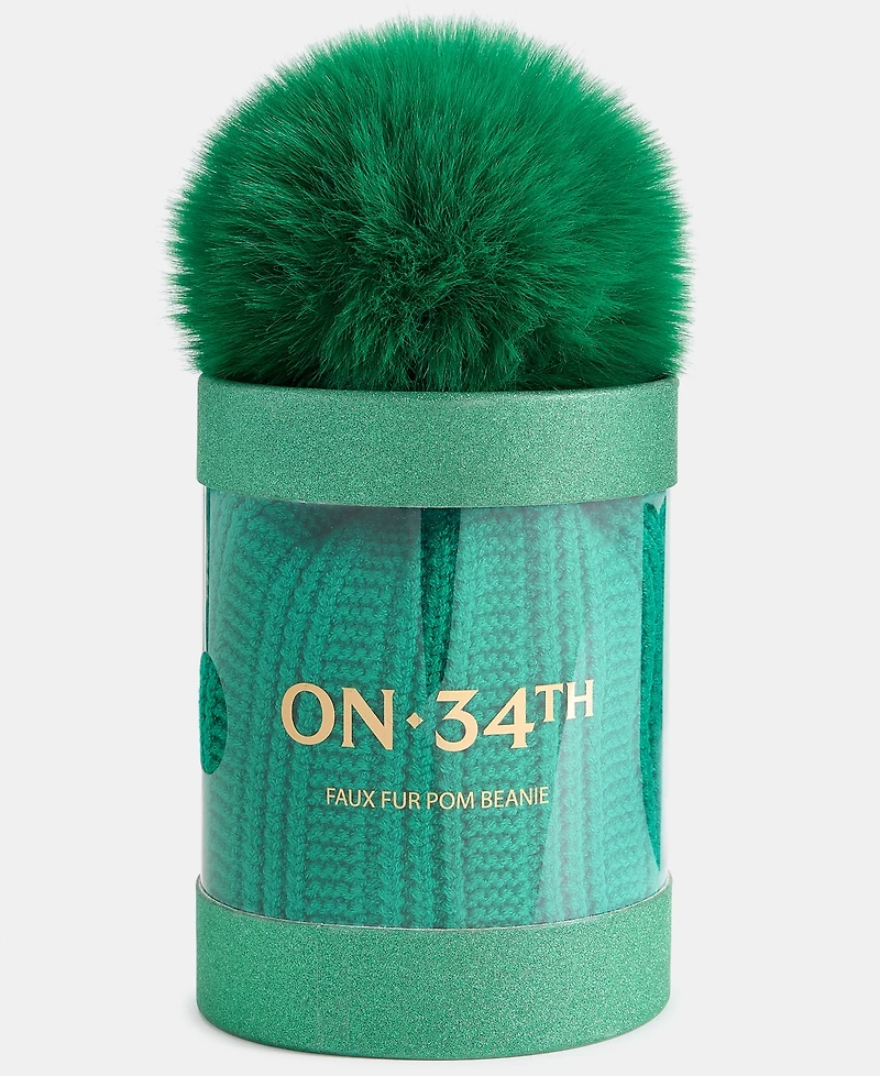 On 34th Boxed Rib-Knit Beanie, Macy's Exclusive