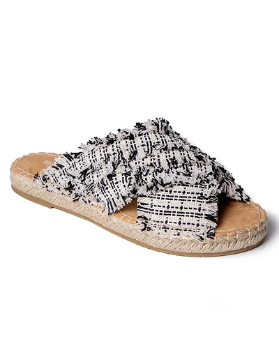 Minnetonka Women's Pearle Crossband Espadrille Sandals