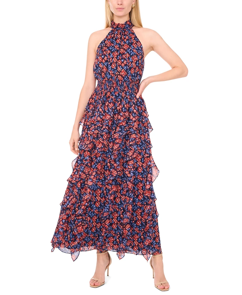 1.state Women's Flounce Cascading Maxi Dress