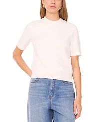 1.state Saddle Short Sleeve Crewneck Sweater