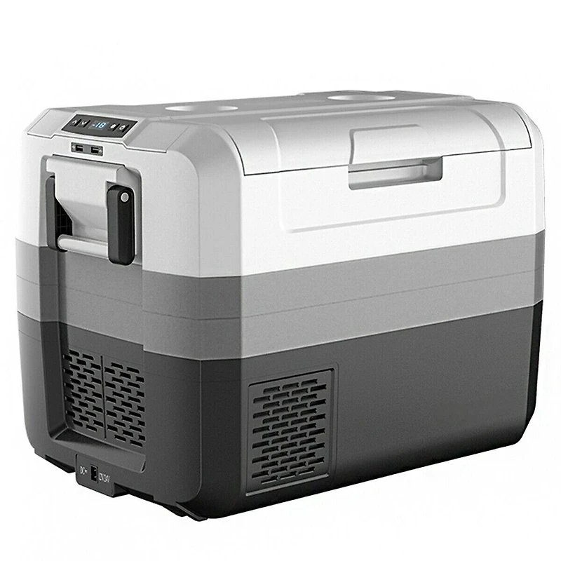 58 Quart Portable Electric Camping and Car Cooler for Food and Drinks