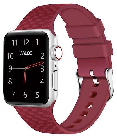 Waloo Carbon Fiber Silicone Replacement Band for Apple Watch