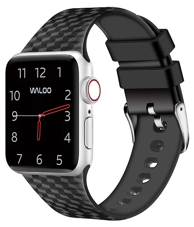 Waloo Carbon Fiber Silicone Replacement Band for Apple Watch
