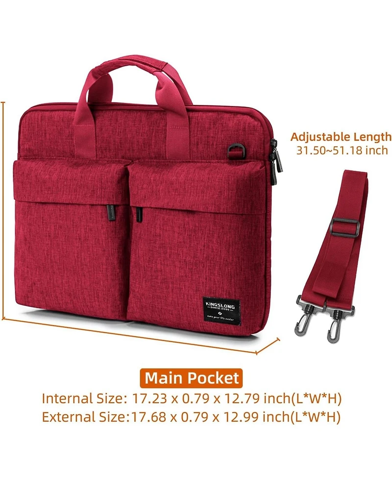 Slim 17.3 inch Laptop Bag Sleeve Carrying Case with Shoulder Strap